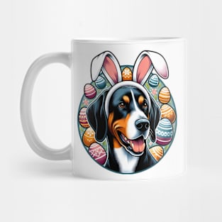 Transylvanian Hound Enjoys Easter with Bunny Ears Mug